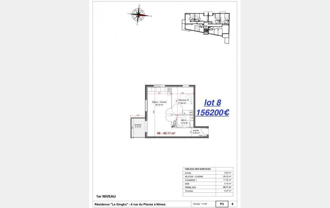 Annonces MARGUERITTES : Apartment | NIMES (30000) | 57 m2 | 194 700 € 